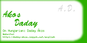 akos daday business card