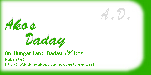 akos daday business card